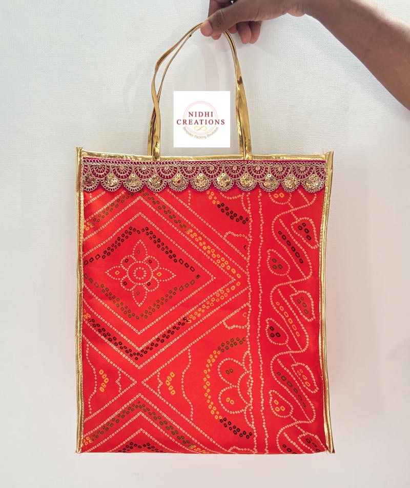 5 Orange Bandhani Bag - Image 1