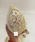 Ivory Pearl Brocade Nariyal - Image 2