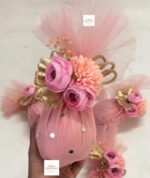 Pink Floral Net Nariyal - Image 2