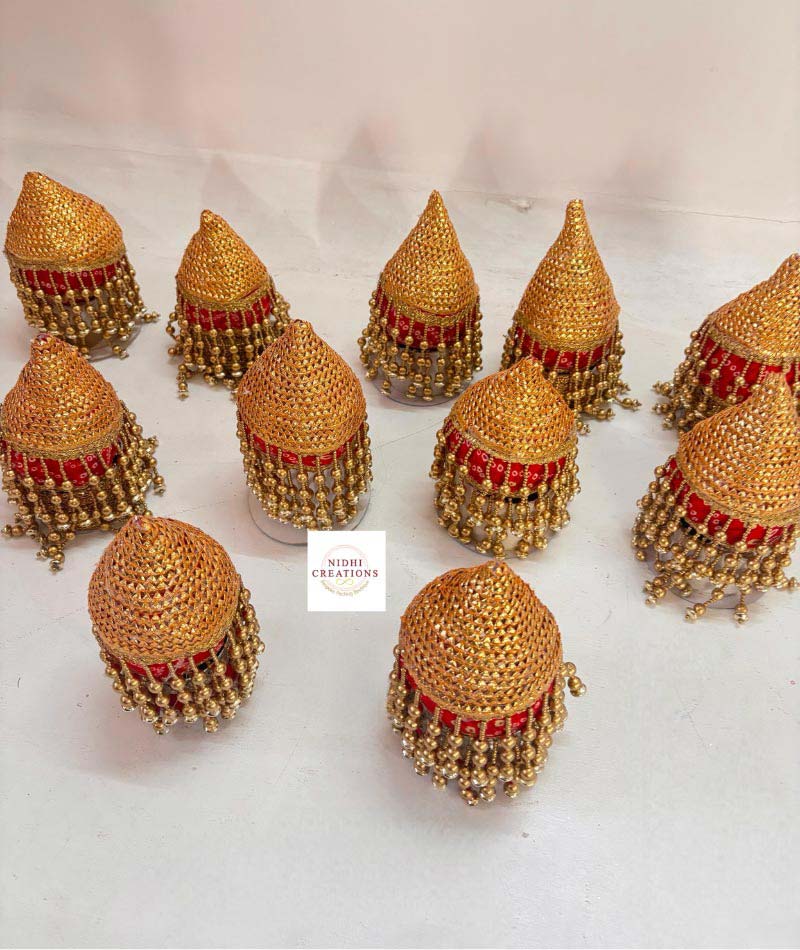 16 Golden Dome Beaded Nariyal - Image 1