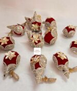 Red Gold Floral Royal Nariyal