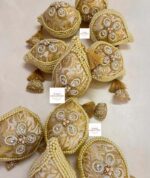 Ivory Pearl Brocade Nariyal