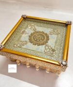 Ivory Gold Bridal Chowki - Image 3