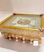 Ivory Gold Bridal Chowki - Image 4